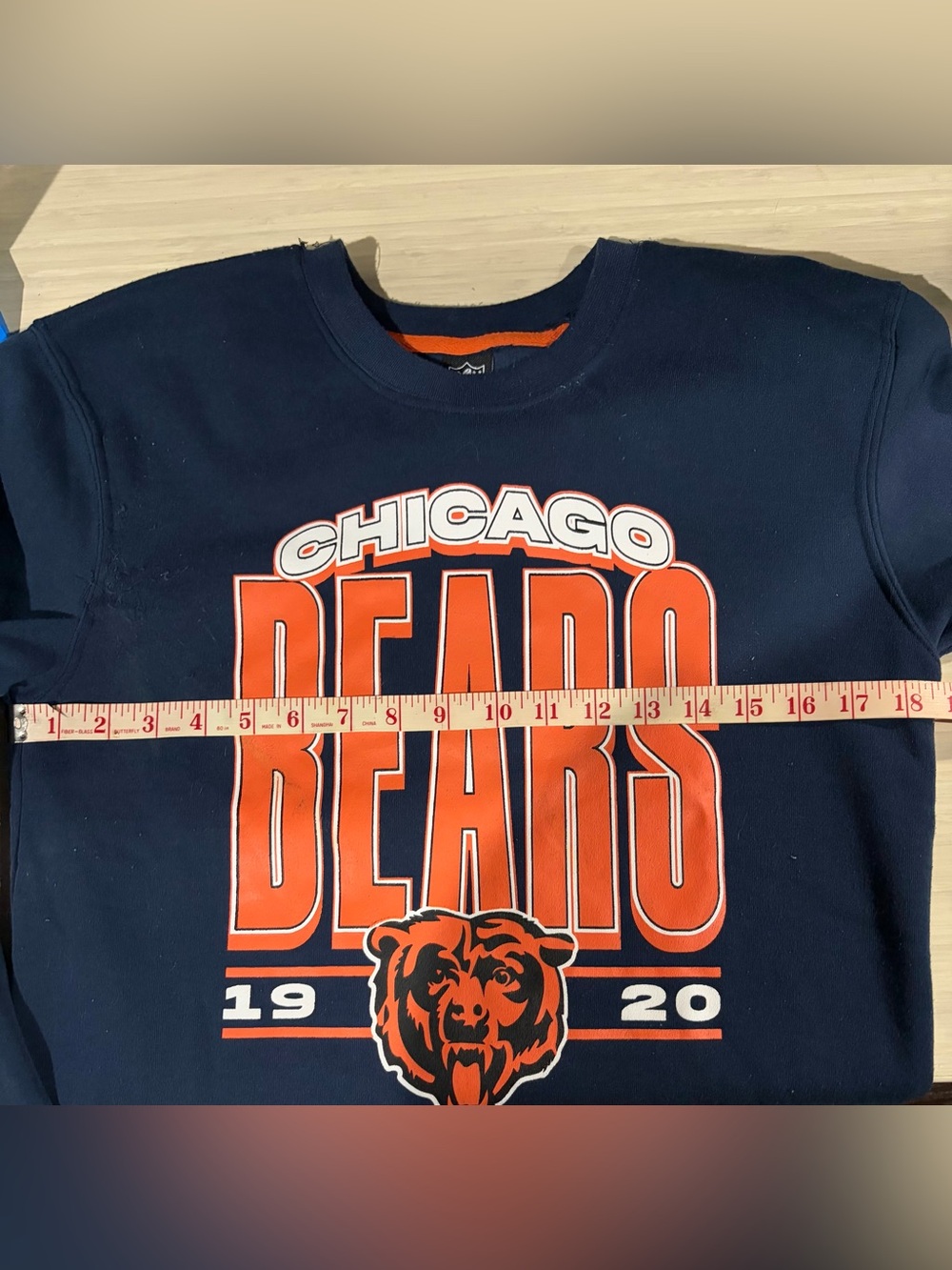 NFL Chicago Bears Boy’s Navy Crewneck Sweatshirt with Orange Logo. Size 14/16 - Picture 5 of 5
